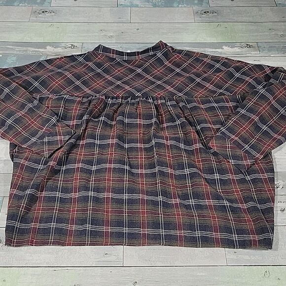 L Love Plaid Shirt/Top sz Small/Medium - Picture 5 of 6